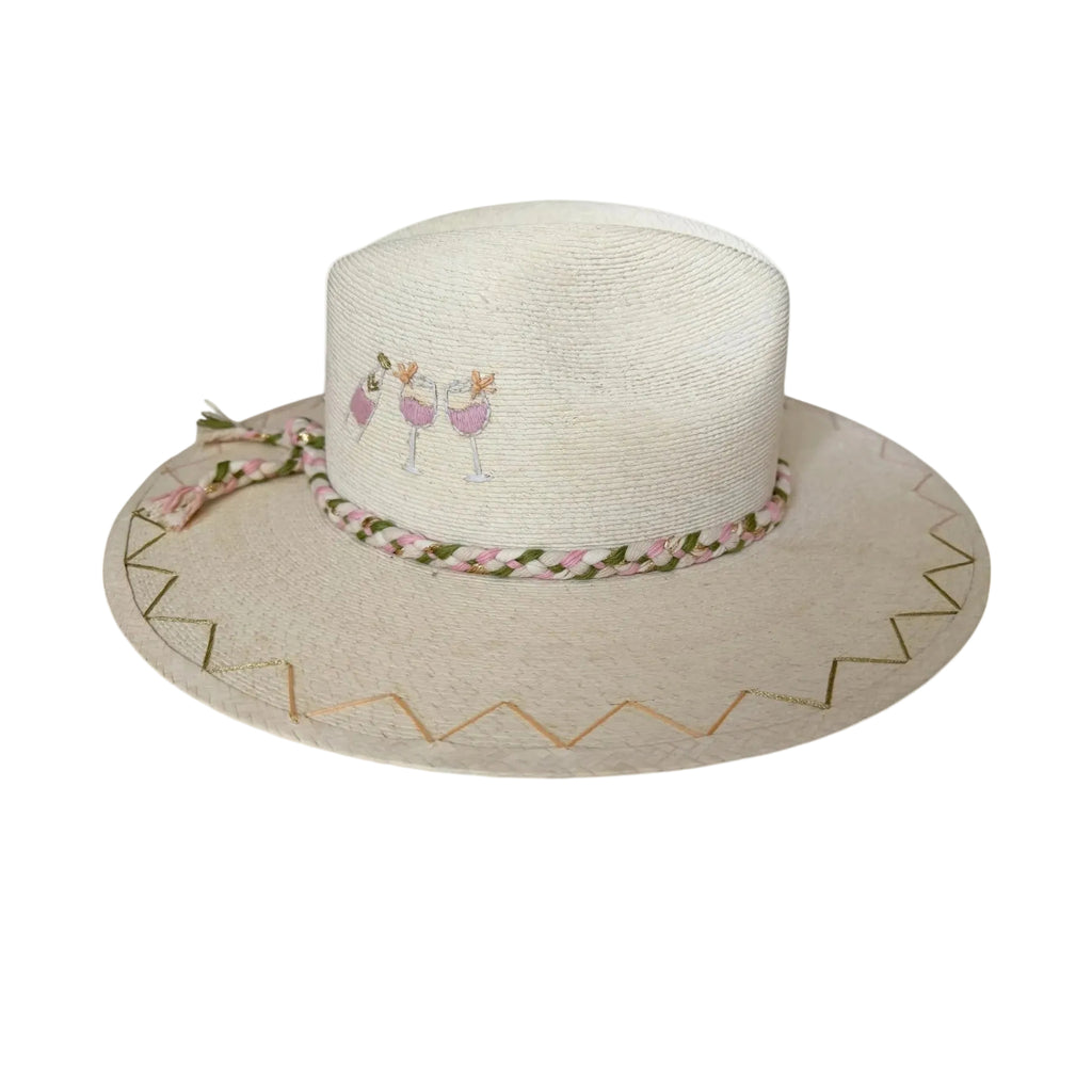 Rosé Cheers Artisan Sun Hat