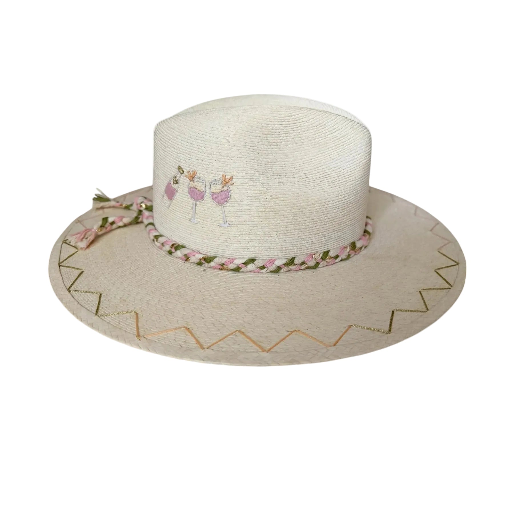 Rosé Cheers Artisan Sun Hat