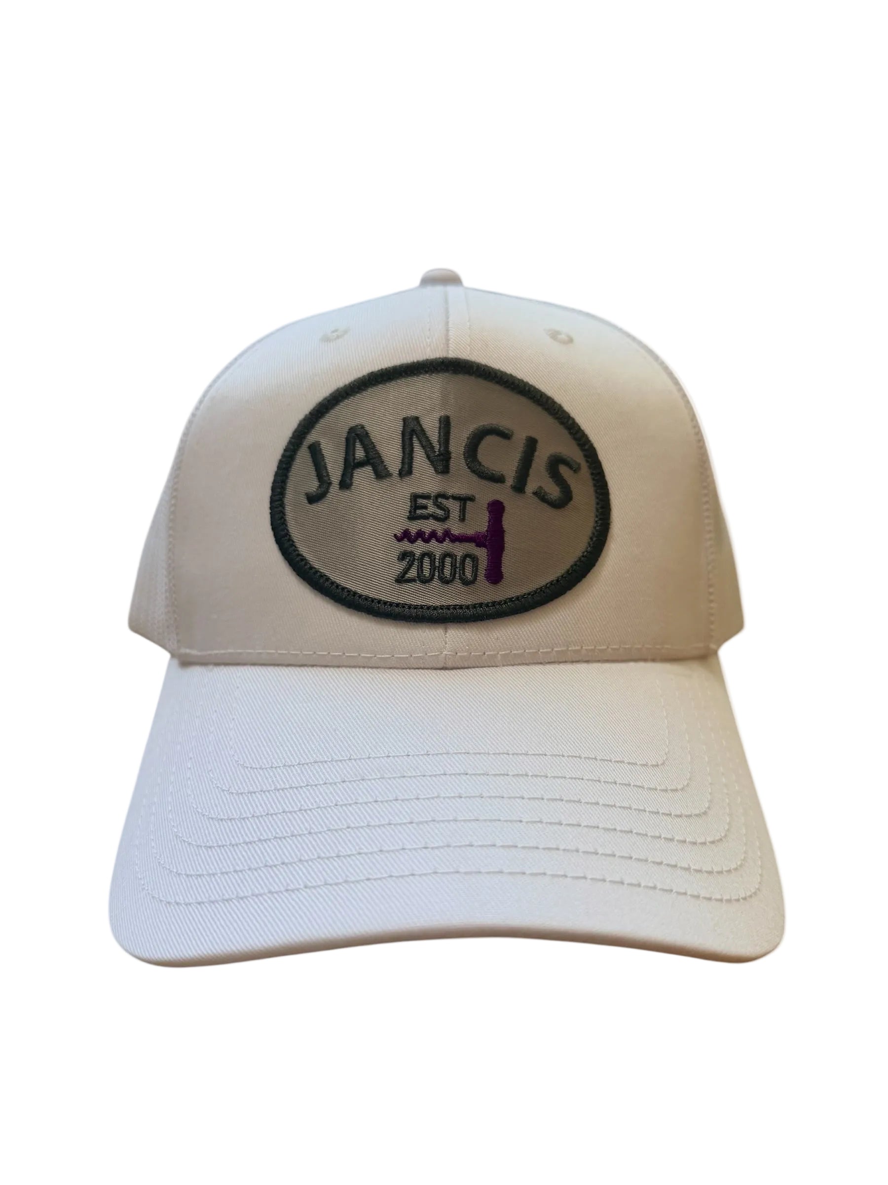 Jancis Original Patch Hat, White/Gray