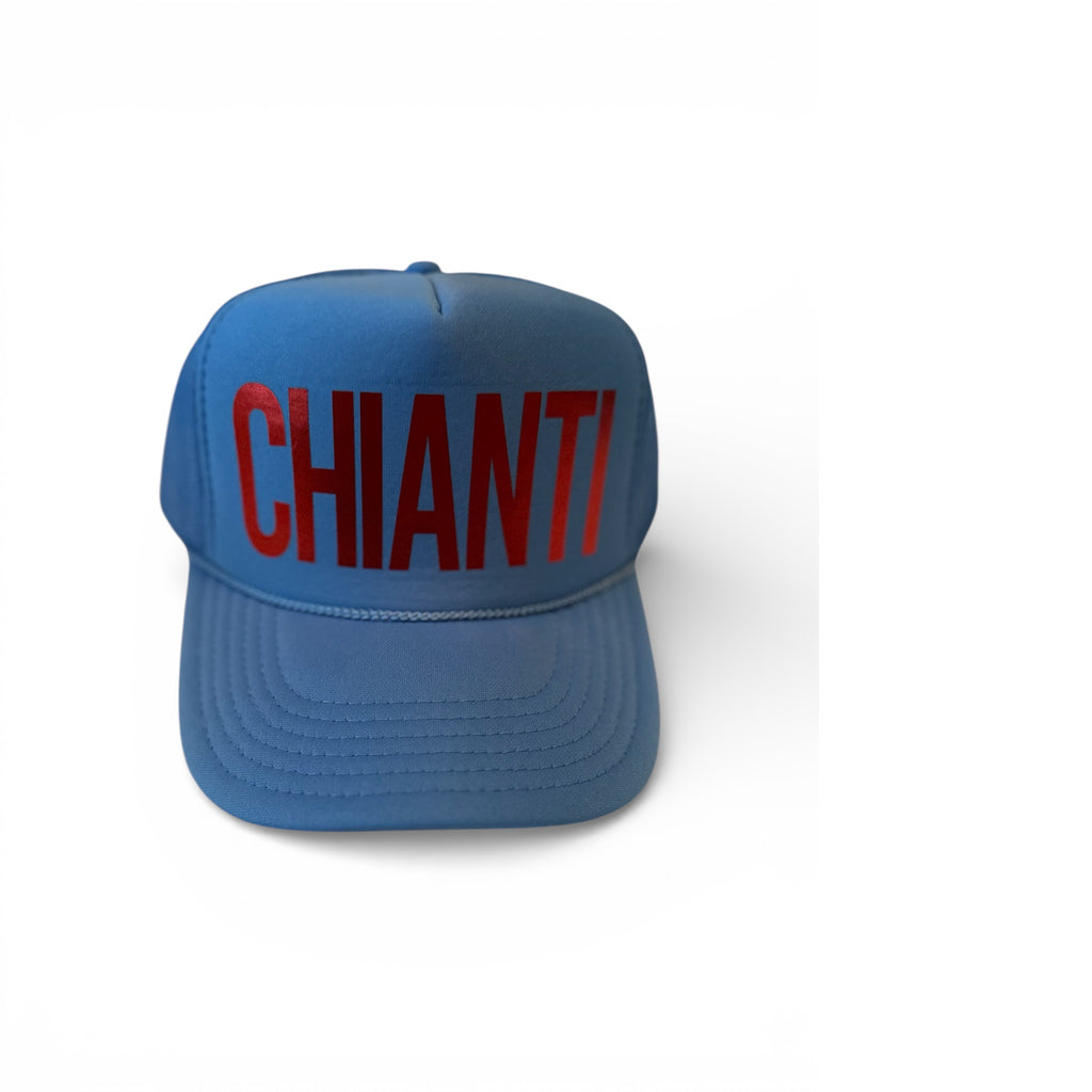 Chianti Hat, Metallic Red/Royal Blue