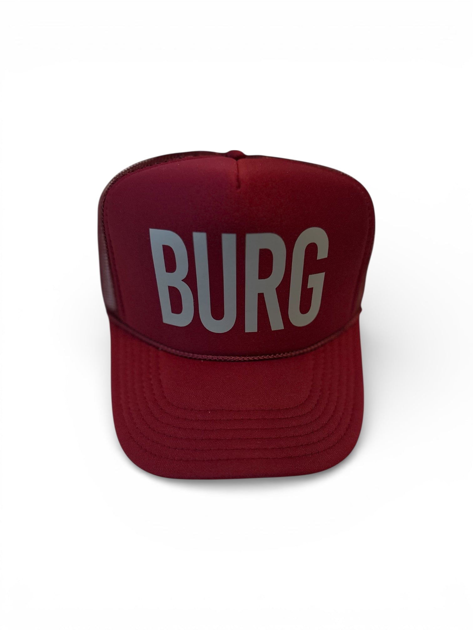 Burgundy Hat, Maroon/ Gray