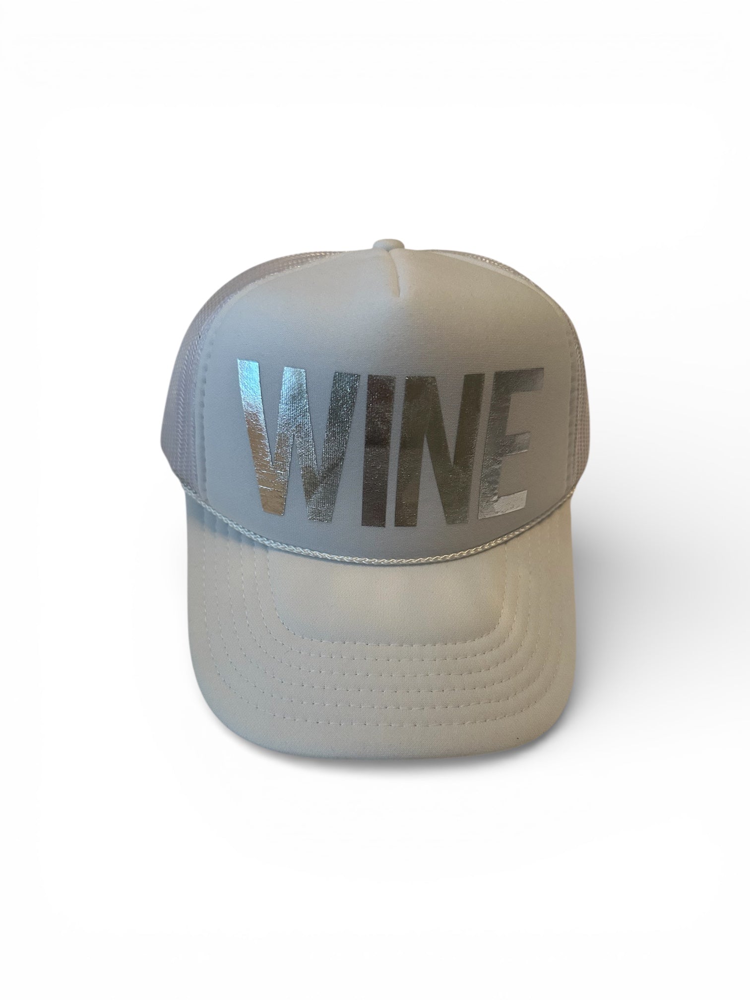 Wine Hat, White/Silver