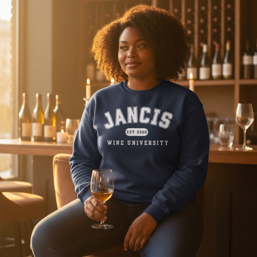 Wine University Sweatshirt, Navy