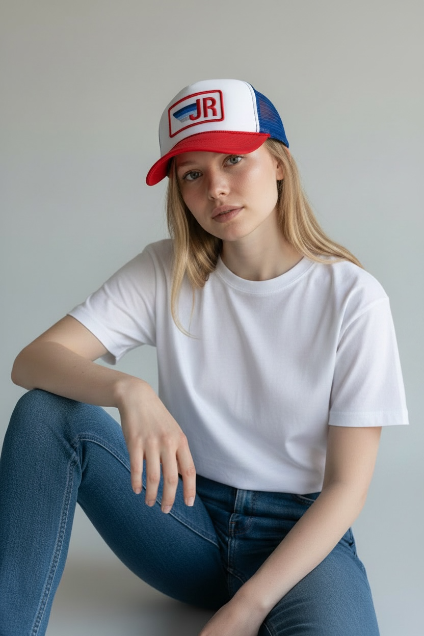 Red, Wine & Blue Trucker Patch Hat