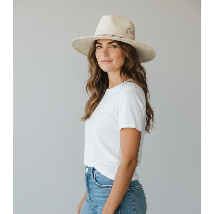 Rosé Cheers Artisan Sun Hat