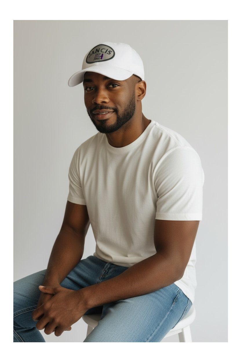 Jancis Original Patch Hat, White/Gray